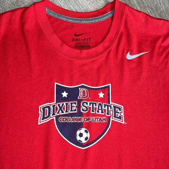 NIKE DRI-FIT Red Dixie State Soccer Sleeveless Tank Top Men’s Size Medium - Picture 3 of 6